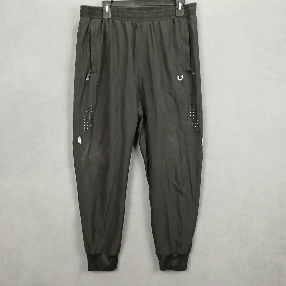 Northyard Athletic Joggers Gym Workout Sport Pants Mens Large Black Tapered Leg